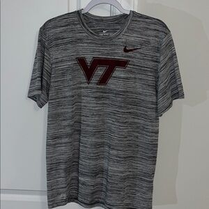 New Nike Dri Fit gray Black VT Virginia Tech Hokies Team T shirt M men’s